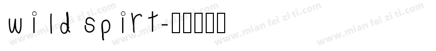 wild spirt字体转换